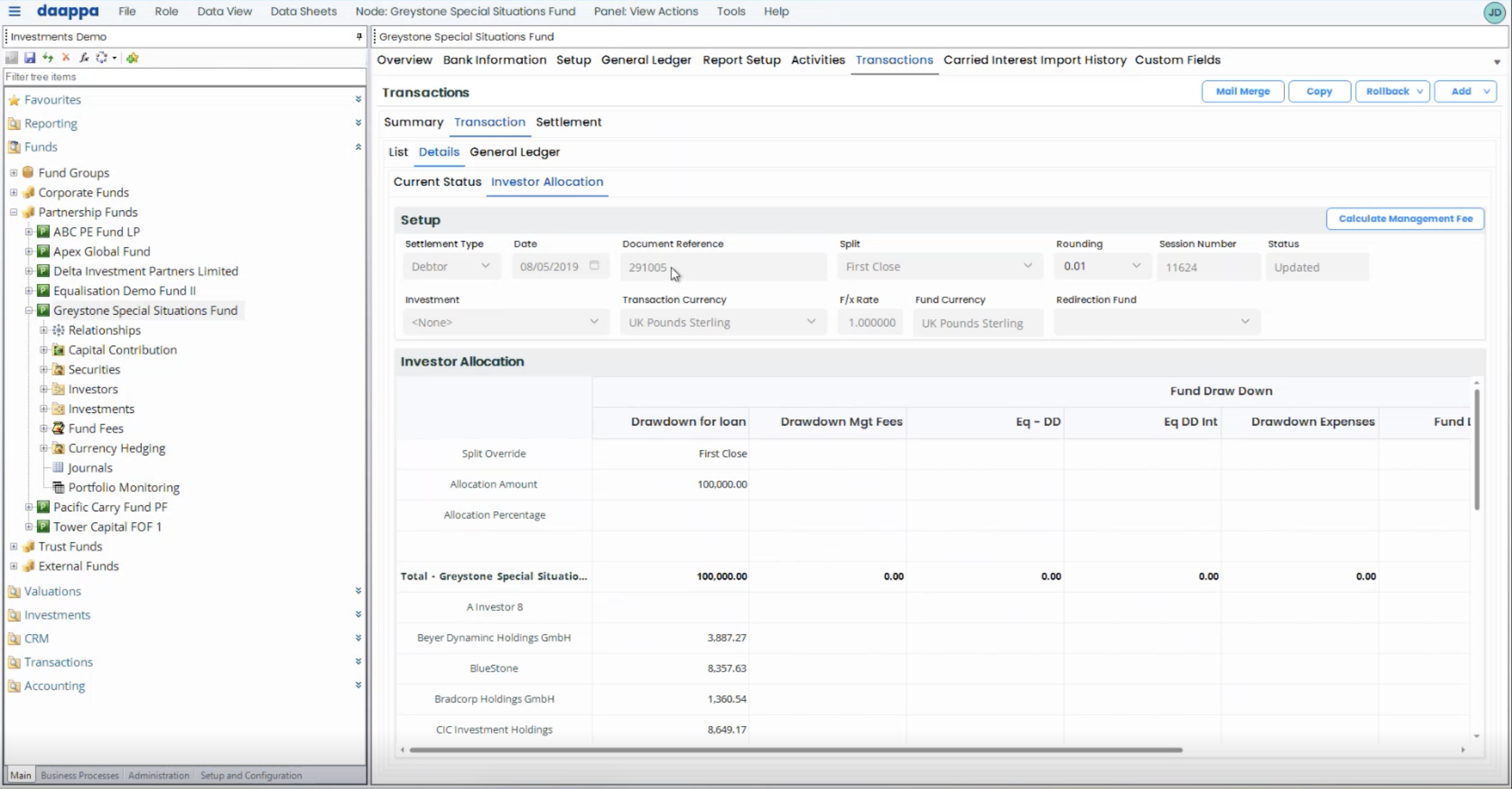 Transaction management